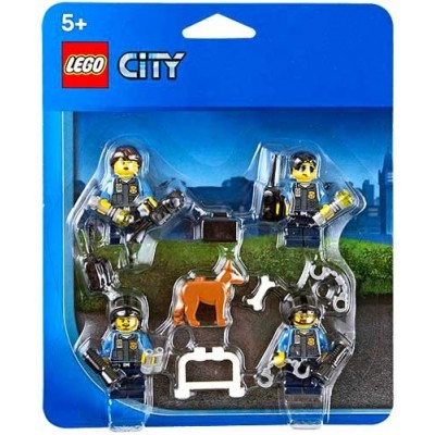 LEGO CITY ENS. DE 4 POLICIERS ET ACC